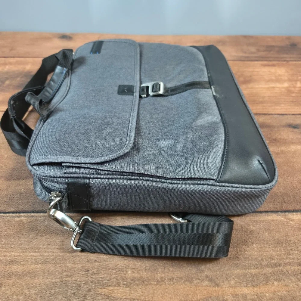 Brenthaven Laptop Bag Mens Large Grey Good Collins Messenger Crossbody Briefcase